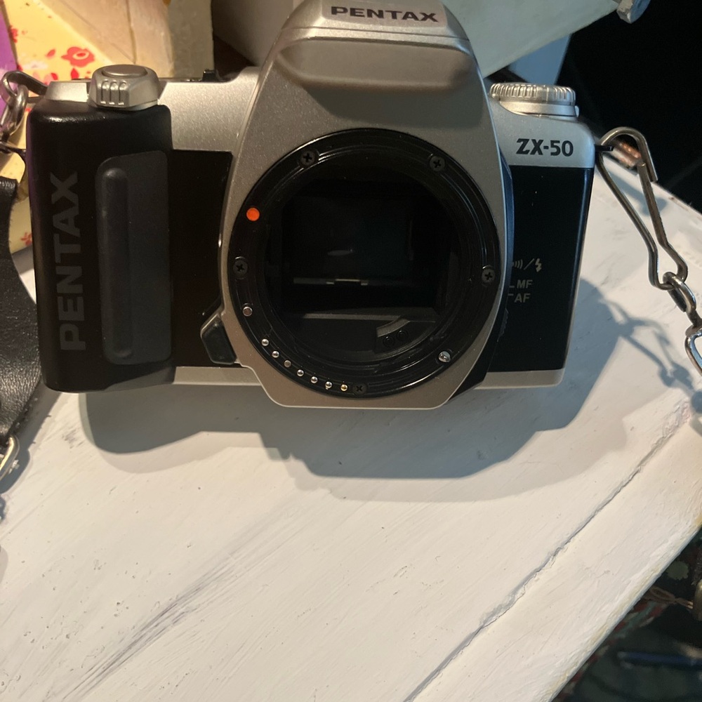 Pentax Silver and Black Digital Camera